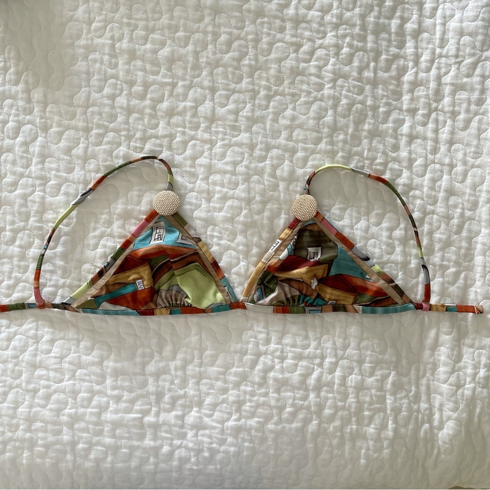 NWOT Agua De Coco Brazilian Swimwear Bikini Top Size S - Picture 2 of 7